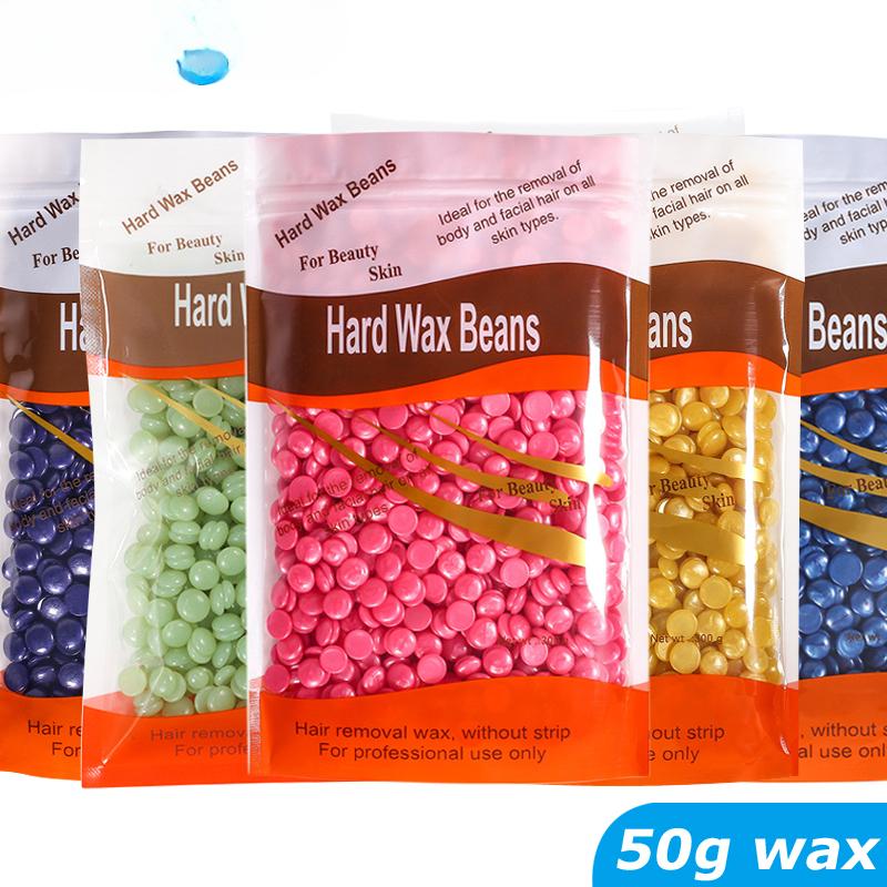 400g/300g/200g /50g Hot Film Hard Wax Depilatory Wax Beans Pellet Waxing Face Body Hair Removal Wax Beans for Wax Heater Machine