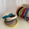 Hair Hoop Candy Color High Elasticity Soft Sponge Headband No Pressure Corduroy Texture Thickened Design Face Wrap Hair
