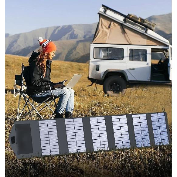 800W High Efficiency Foldable Solar Panel, 23.5% Conversion Rate, Lightweight Portable Solar Power for Camping