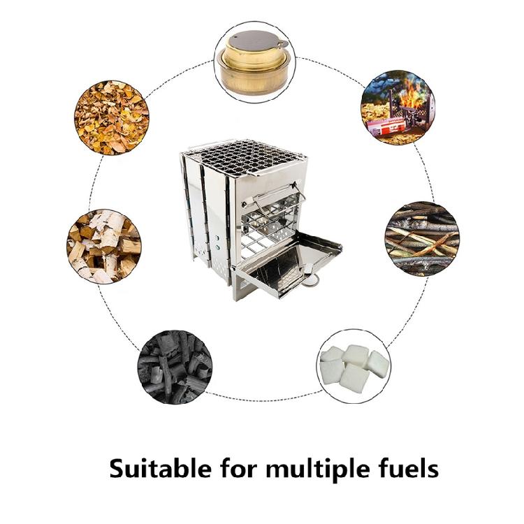 Camping Stove Ultralight Folding Pot for Burner Stove Picnic Foldable Pot Holder