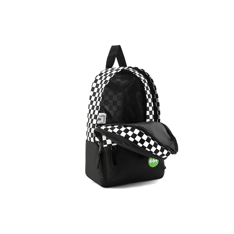 Vans Retro All Over Print Checkerboard Polyester Backpack Unisex Backpack Black VN0A4DROZEK