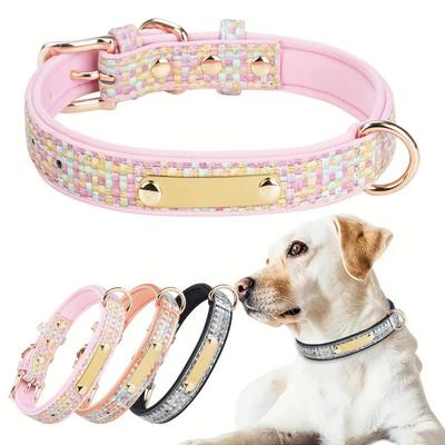 Haustierhalsband Doppelt-D-Ring Aufhängbares Zubehör Weltraum-Baumwoll-Innenleben Großes und Mittleres Hundehalsband