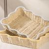Artisanal Paper Fiber Basket Iron Reinforced Structure Home Decoration Storage Solution For Plant Display Organizing