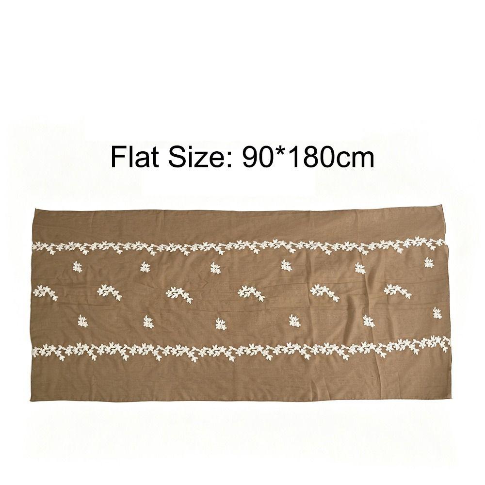 Large Floral Embroidery Scarf Flower Embroidered Long Scarf Wrap Women Scarf Wrap  Daily Outfit