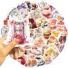 50 Cartoon Ins Style Afternoon Tea Doodle Stickers Decorate Guitar Notebook Suitcase DIY Waterproof Stickers