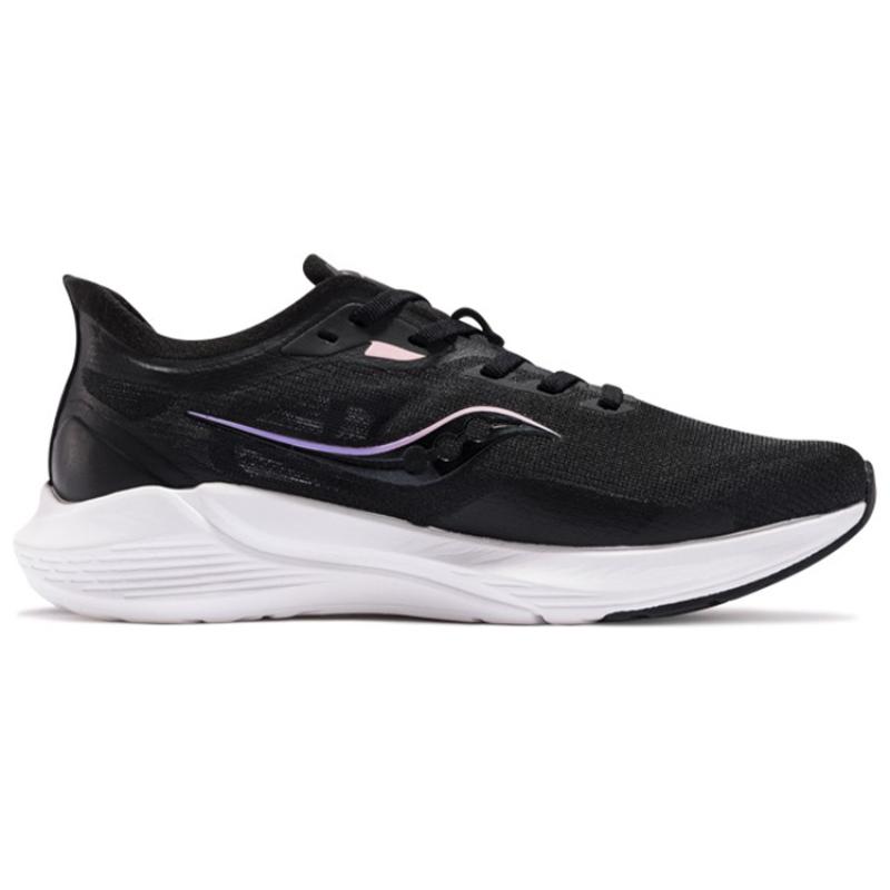 Saucony Humming 2 Cushioned Anti-Slip And Wear-Resistant Lightweight Low-Top Running Shoes Women's Black Pinkish Saucony S18181-4