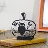 Horror Ghostly Bat Cats Iron Tealight Candle Holders for Halloween Festivities Home Centerpieces Candlestick Decors