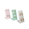 3-color L-shaped 6-Pair Stud Display Stand Earrings Display Prop Jewelry Counter Stud Display Stand