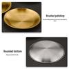 Korean-Style Stainless Steel Gold Round Plate for BBQ, Fruit, Snack, or Side Dish