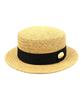 Beige Flat Short Panama Hat