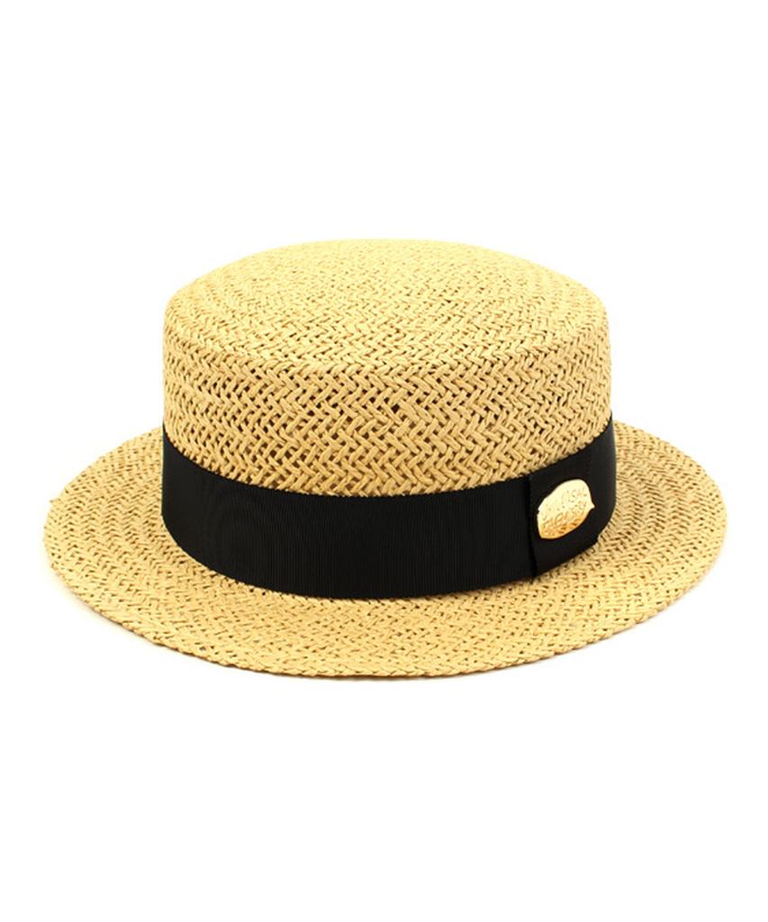 Beige Flat Short Panama Hat