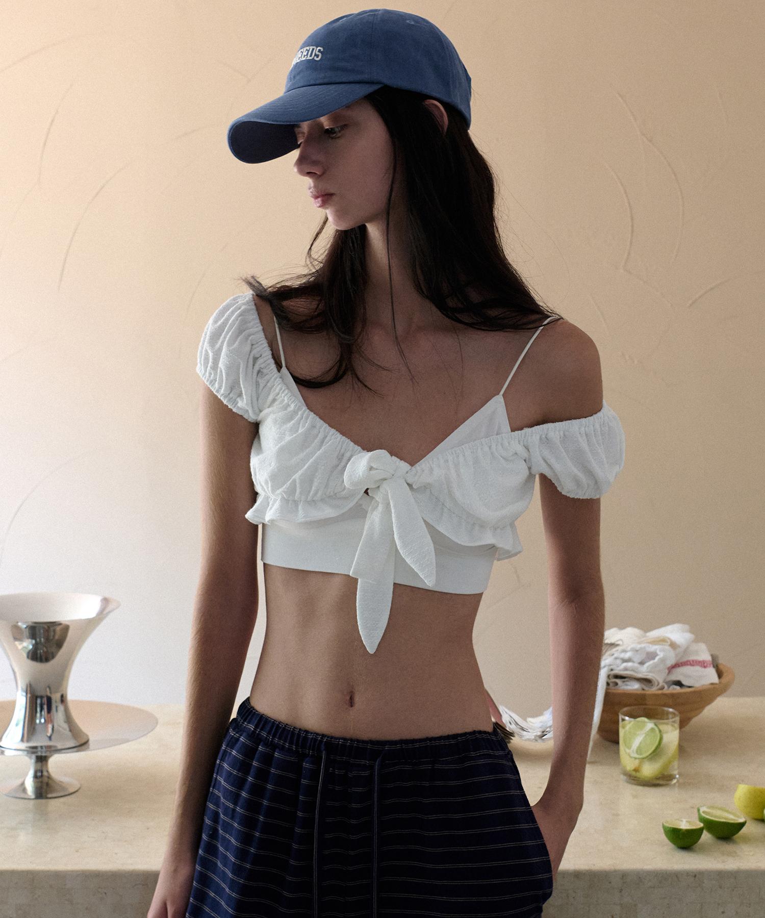 Annies Fruity Shirring Cover Up (White) White