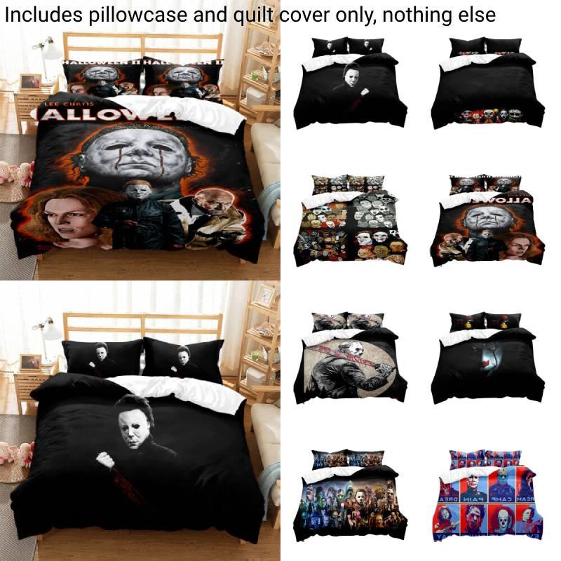 High-quality Bedding Set With Terrifying Character Prints Speed Sell Wish Export