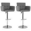 Day and Night - Day and Night Kitchen Stools 2 Units Gray Synthetic Leather