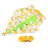 Rabbit Clothes Leash and Harness Set Soft Polyester Warm Yellow Pineapple Pattern Adjustable Rabbit Costume Harness S