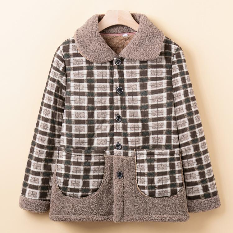 

Пожилая дама зимой плюс бархатная утолщенная куртка мамина зимняя одежда кардиган одежда для пожилого мужчины одежда для пожилой женщины бабушка модная 5XL