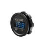 DC 12V 24V Waterproof Car Voltmeter LED Digital Display Panel Round Voltage Gauge for Car Motorcycle Truck Boat ATV UTV