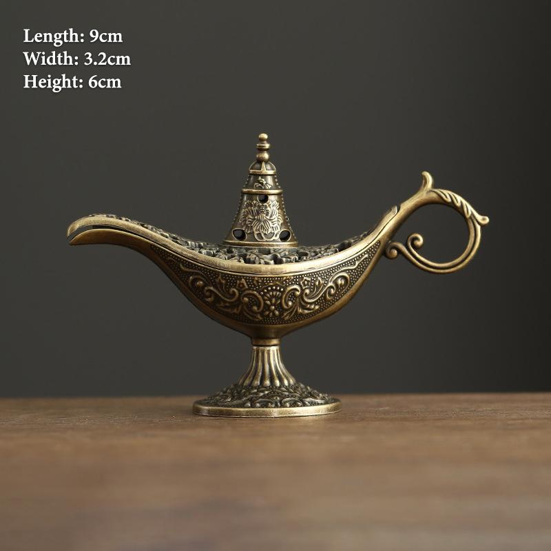 Vintage Alloy Incense Burner Stick Holder Three Legged Hollow Out Mini Sandalwood Censer Incense Burner Home Decoration