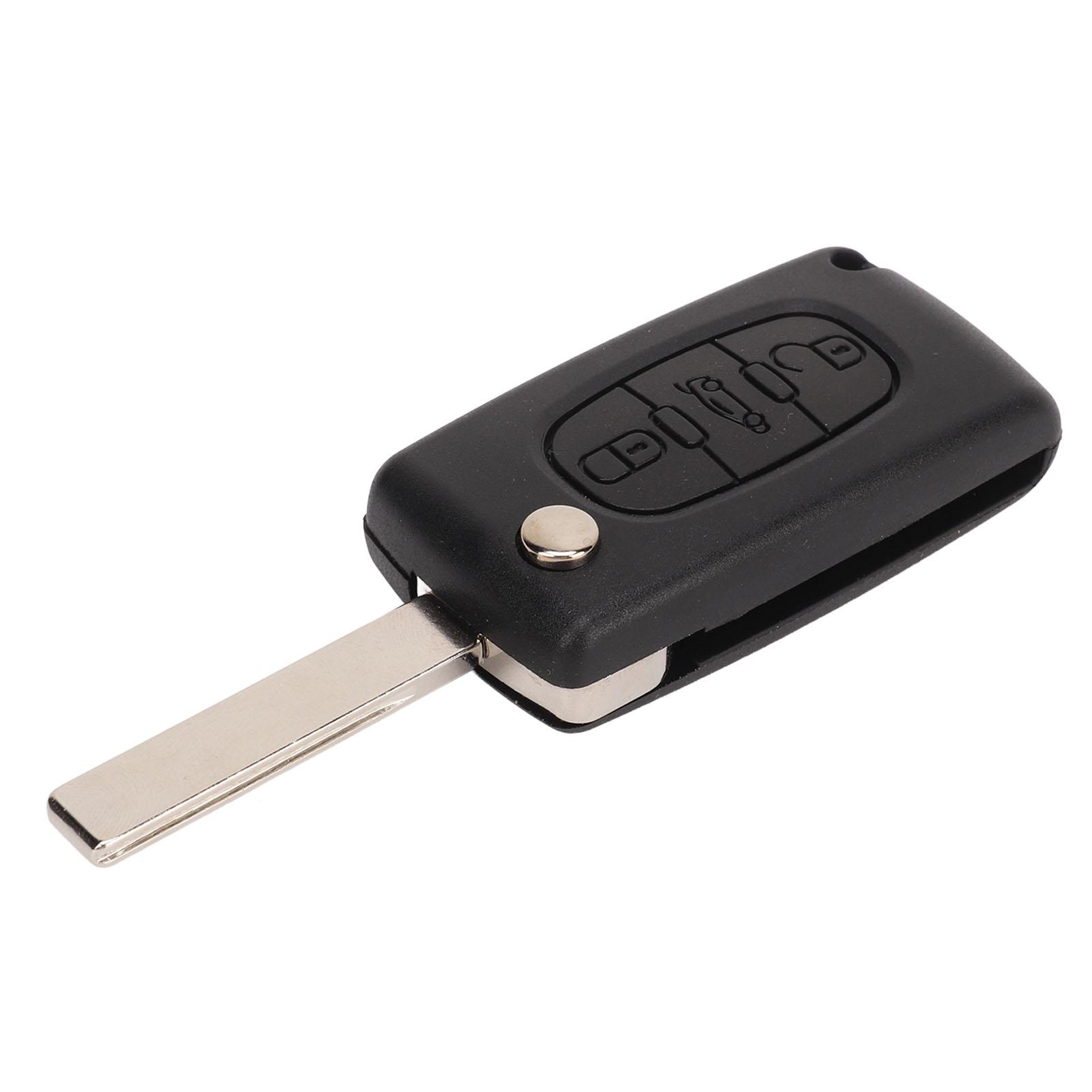 

Чехол для автомобильного ключа, черный, 3 кнопки, складной, переворачивающийся, защитный чехол для брелока, замена для 107 2 Slotted Blades Model: CE0536‑H