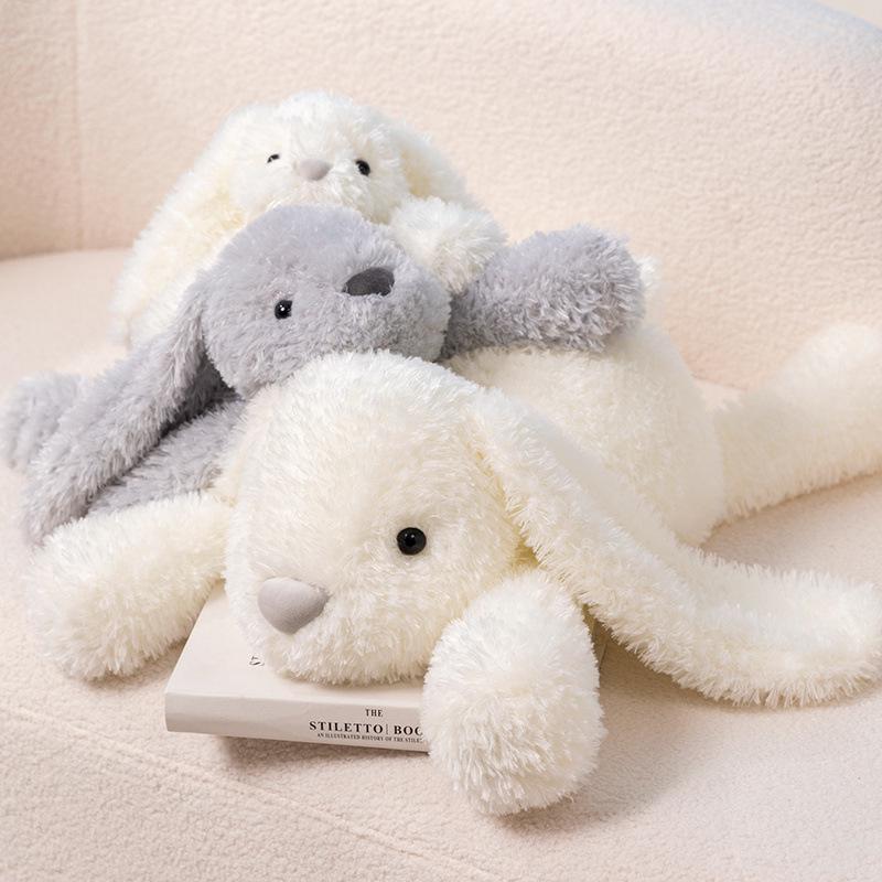 Cuddly Long-Eared Rabbit Plush Toy - Little White Healing Doll for Children