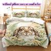 Watercolor Animal Painting Pattern Bedding,Quilt Set Quilt Cover Pillowcase Home Birthday Gift (1*duvet Cover+2*pillowcase,without Core)