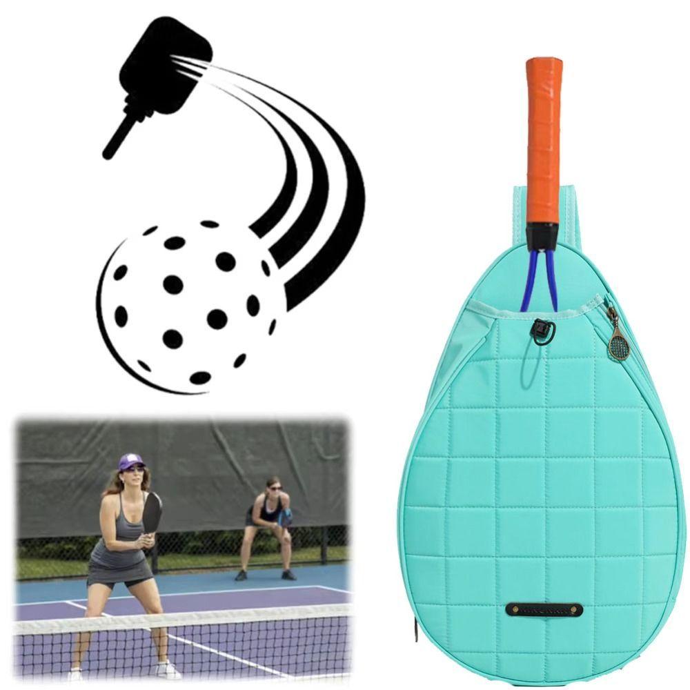 Large Capacity Tennis Crossbody Backpack Zipper Closure Adjustable Strap Lightweight Sling Bag Waterproof Organizer