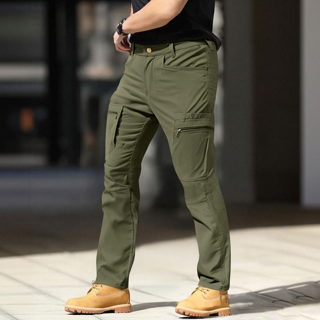 Men'sl Cargo Pants, Outdoor Working  Fishing, Camping, Wear-resistant Work Pants With Zipper And Multi-pocket