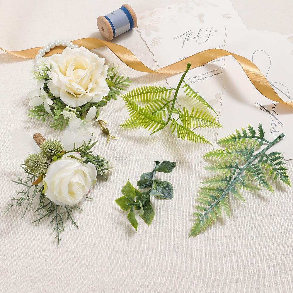 10Pcs Artificial Plants Leaf Wedding Party Home Decor Accessories Diy Cake Candy Box Garland Christmas Decorative Flowers Wreath