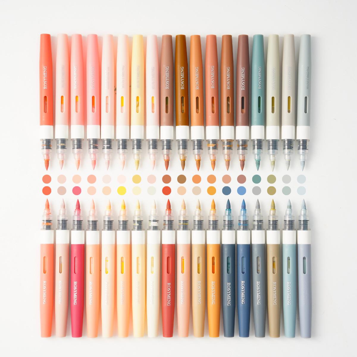 

36-цветные акриловые маркеры с мягким наконечником, не растекающиеся, для художественных студентов и студий, штабелируемые