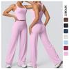 Quick-Dry Racerback Yoga & Running Set: High-Waisted Breathable Pants & Top