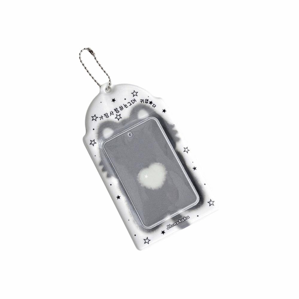 

New 3inch Photo Card Holder PVC Chain Decoration Photo Storage Case Ins Style Idol Peripheral Card Holder K-Pop Idol белый
