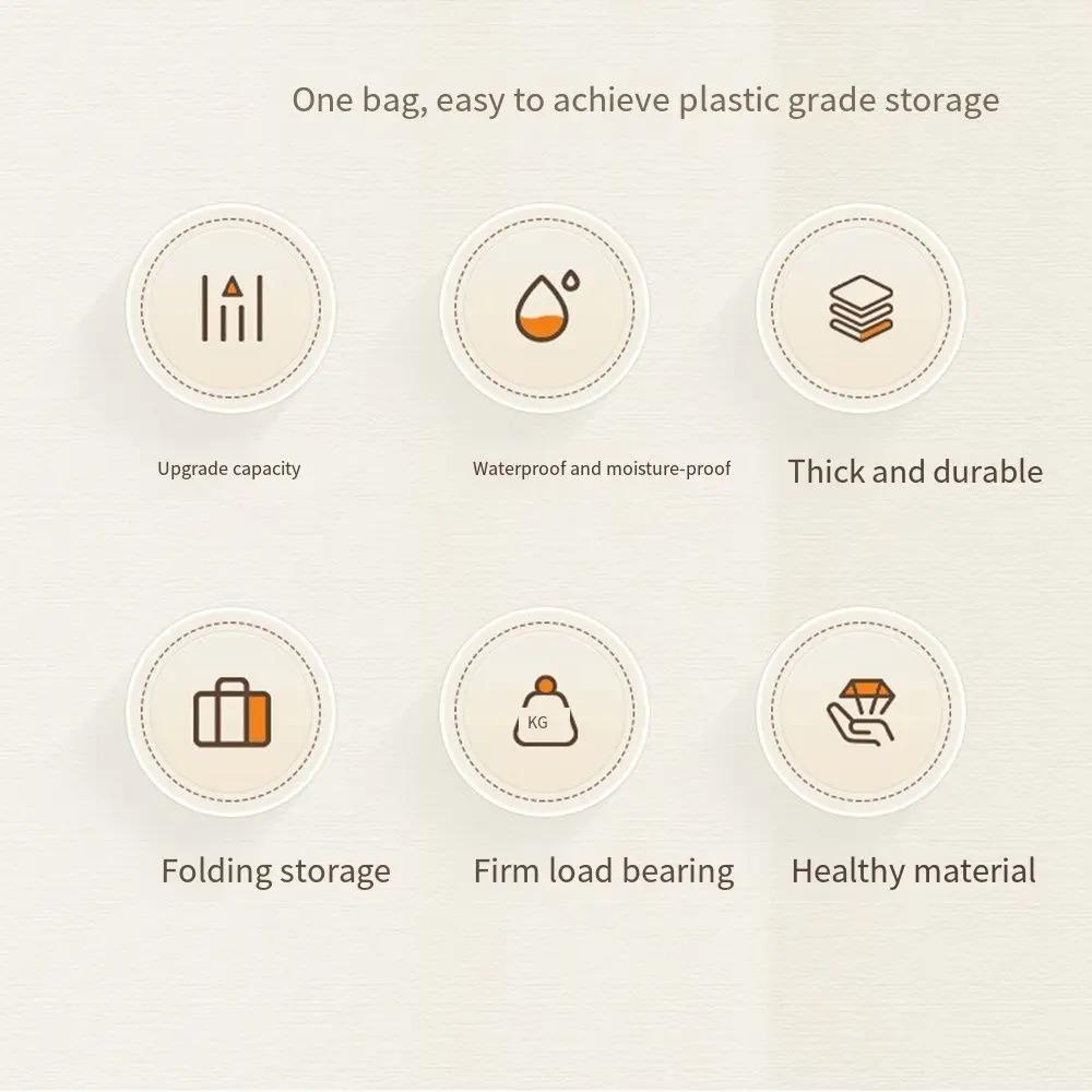 Geantă de depozitare pliabilă rezistentă la praf cu mânere, cutii de depozitare pentru haine pentru organizator de dulap