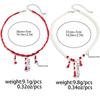 Ingemark Goth Roter Blutkristall Quastenanhänger Choker Halskette für Damen Elegante Imitationsperlenkette Halloween Schmuck Geschenk