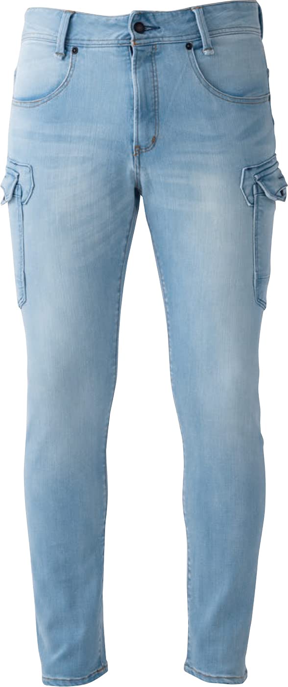 

EVEN RIVER Stretch Denim Cargo X9 Spring/Summer Jacket, Ice Blue, USD902, Size 49 L