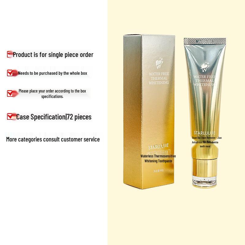 80g Whitening Toothpaste for Stain Removal, Fresh Breath, and Oral Cleaning with Heat Sensation - Bestseller