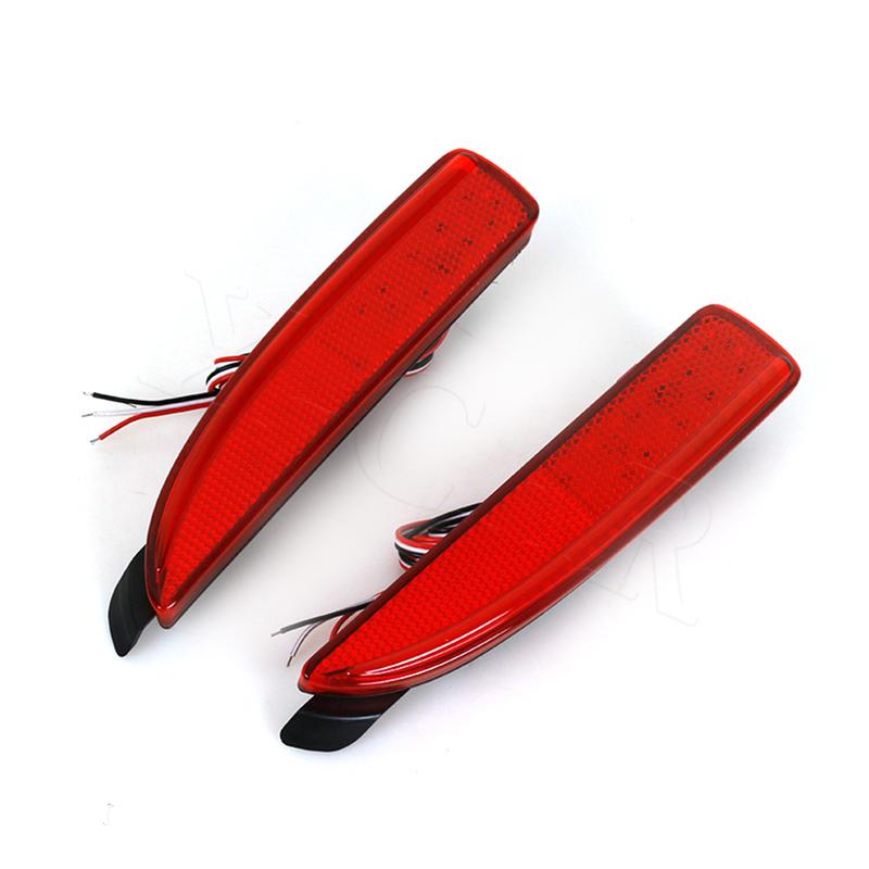 X-CAR 1 Pair Red Rear Bumper Reflector Brake Light Tail Brake Stop Driving Lamp For Mazda 5 CR19 2005 2006 2007 2008 2009 2010