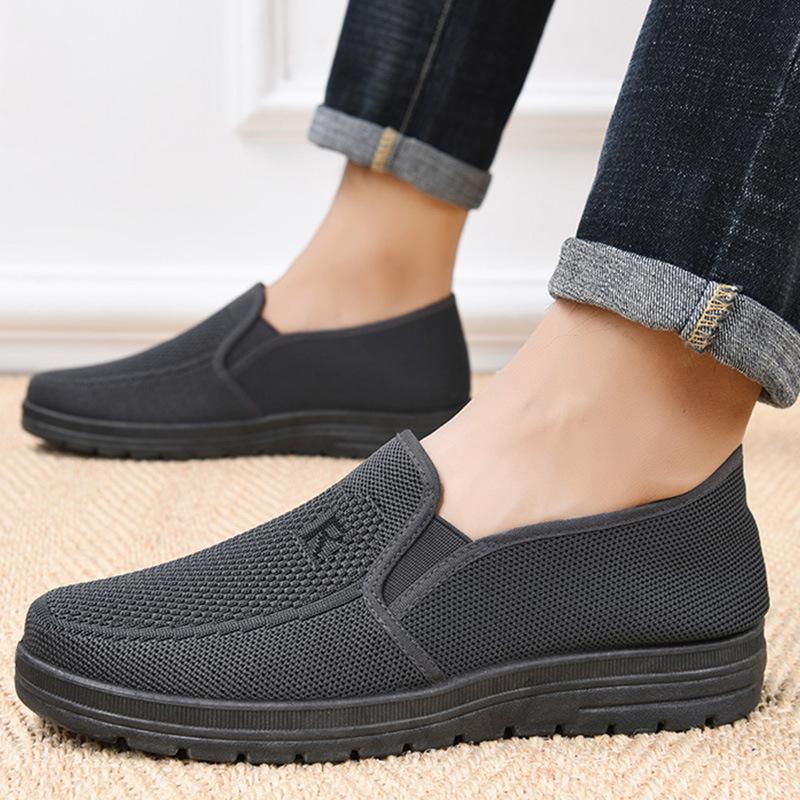 

Удобные мужские туфли с низким верхом — дышащая, нескользящая, прочная и повседневная обувь для ходьбы, подходящая для активного отдыха весной и осенью 44 серый