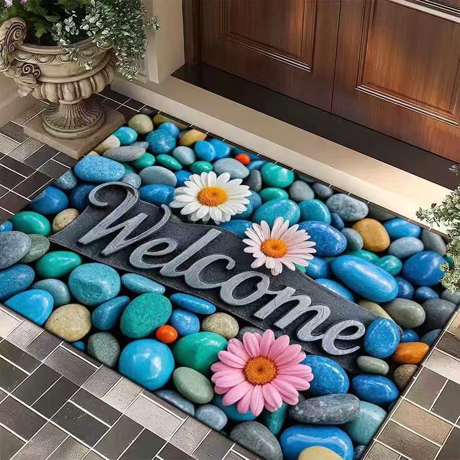 Diatomaceous Earth Water-Absorbent Non-Slip Doormat - American Small Stone Design for Entryways
