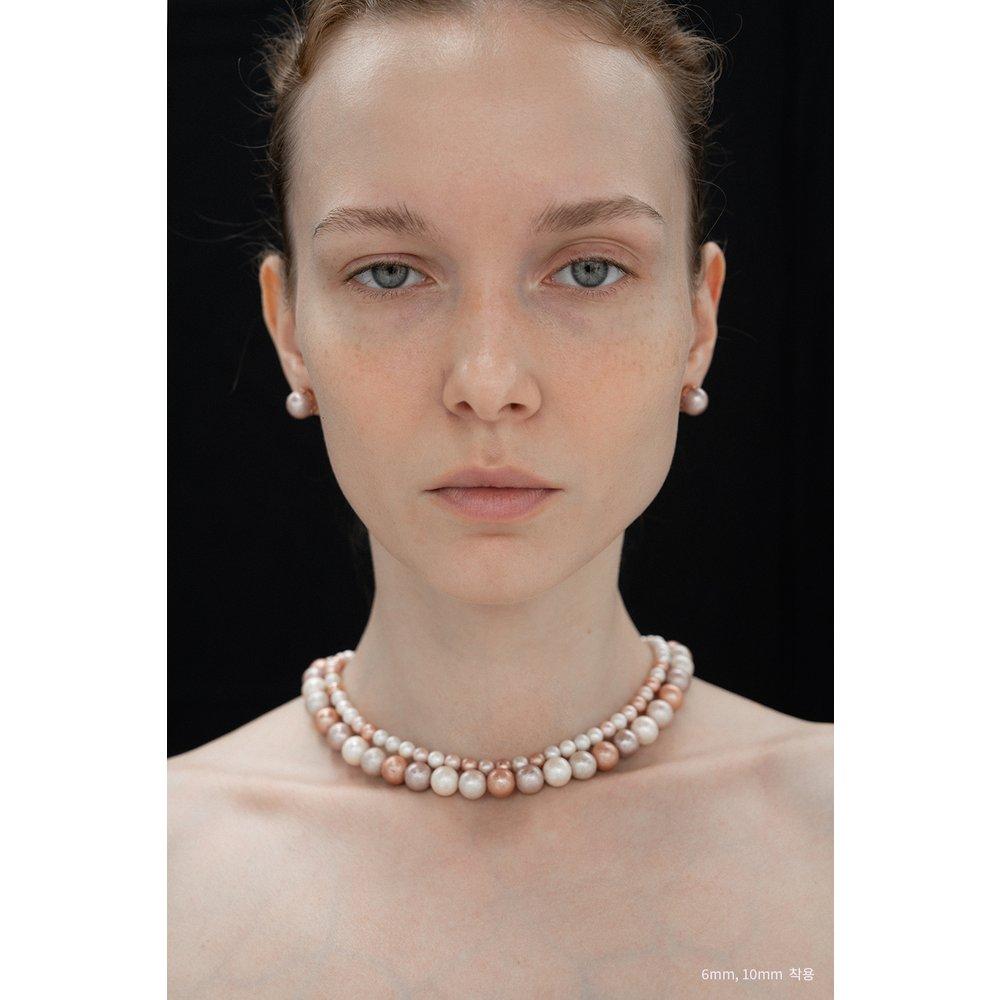 [Hazina] 10Mm Multi Pink Pearl Necklace