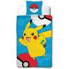Parure de lit - POKEMON - Pikachu III - Microfibre - 1 housse de couette 140 x 200 cm + 1 taie 63 x 63 cm