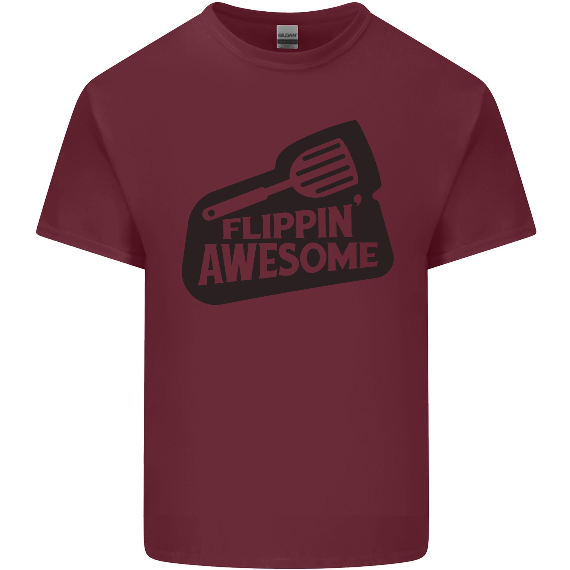 Flipping Awesome Funny BBQ Chef Fathers Day Unisexs Light Cotton TShirt S