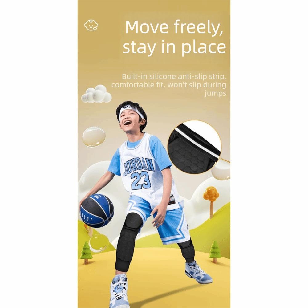 Lightweight Padded Knee Pad Breathable Knee Brace Youth Compression Knee Sleeves  Cycling