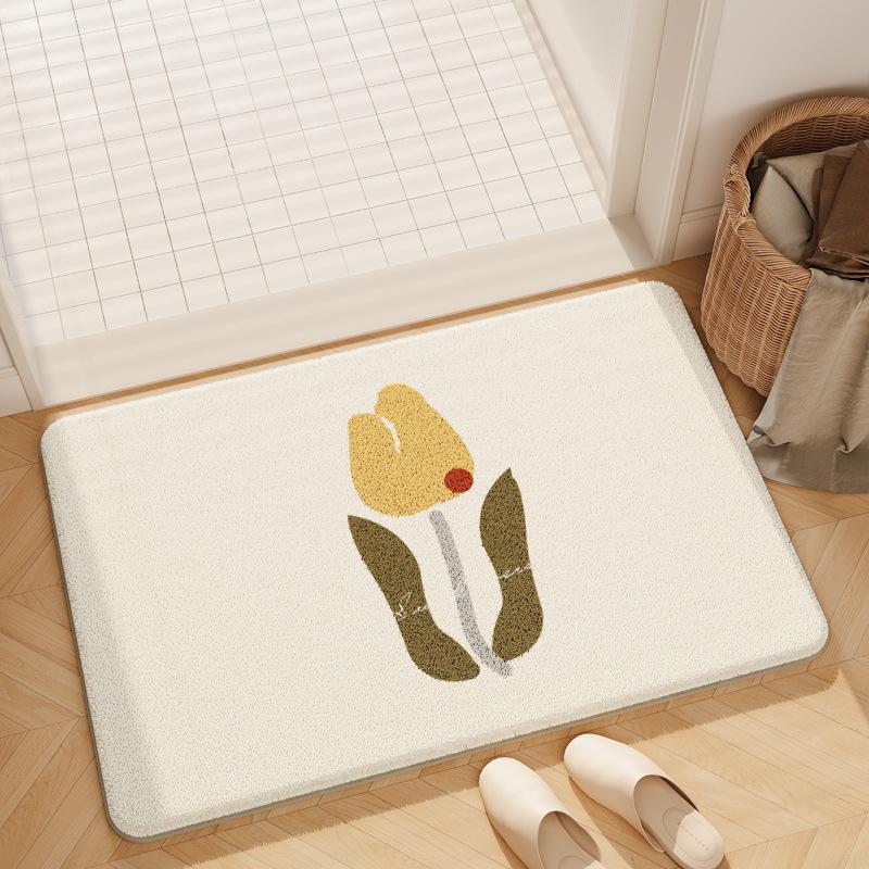 Bathroom Floor Mat Bathroom Anti Slip Quick Drying Foot Mat Entrance Carpet
