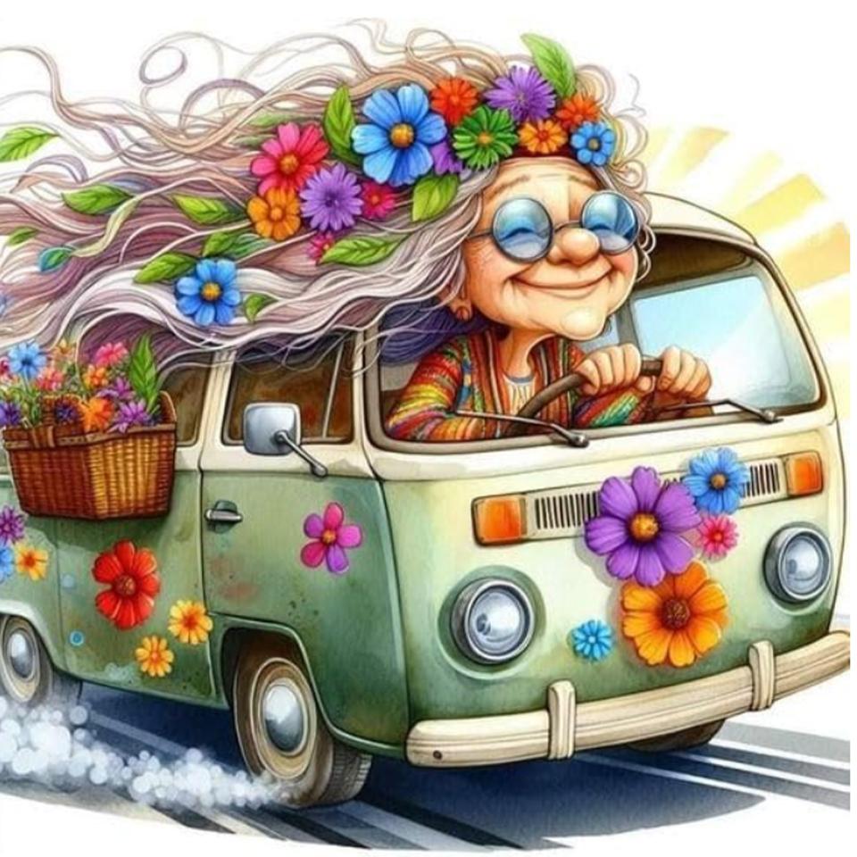 

5D DIY полностью круглая квадратная дрель алмазная картина бабушка и автомобиль набор вышивка мозаика украшение дома искусство ремесло2024 Full Round 20x20CM