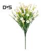 2 Pcs Artificial Flowers Bundle UV-Resistant Faux Plants Non-fading Fake Flowers for Home Vase Basket Window Box Outdoor Decoration