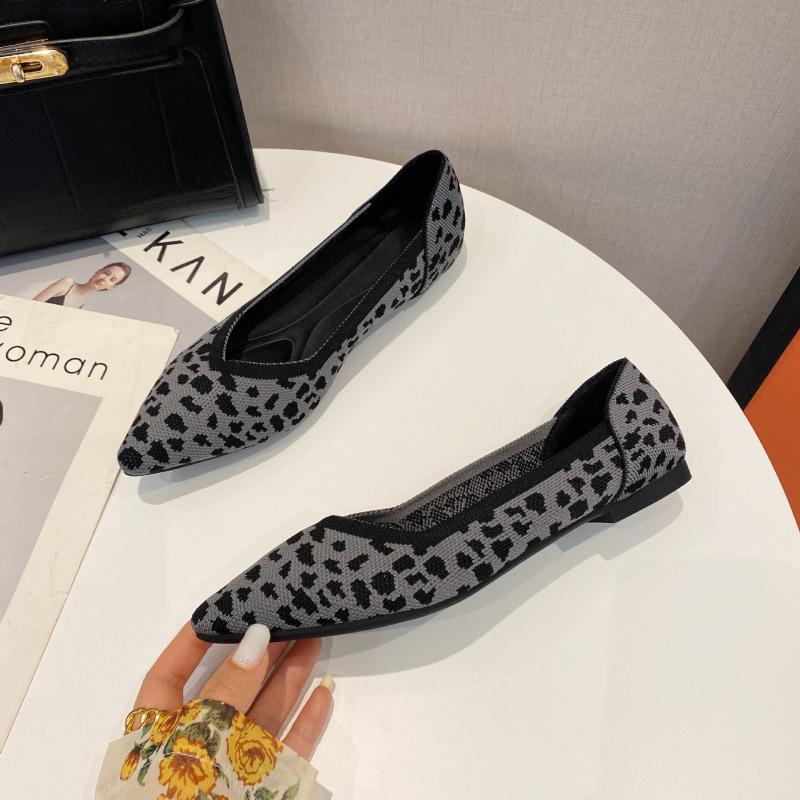 Princess direct supply 2026 spring and autumn new super soft fly-woven pointed flat shoes light