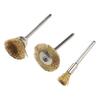 3pcs Copper Wire Wheel Cup Brushes Bits Set Rust Paint Remover For Brushes Drill Rotary Tools Metal Rust Removal Polishing Brush