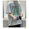 Short Sleeve T-shirt Men's Fashion Brand Summer Loose Half Sleeve 2024 New Internet Celebrity Fashion Ins Simple Printed Top
