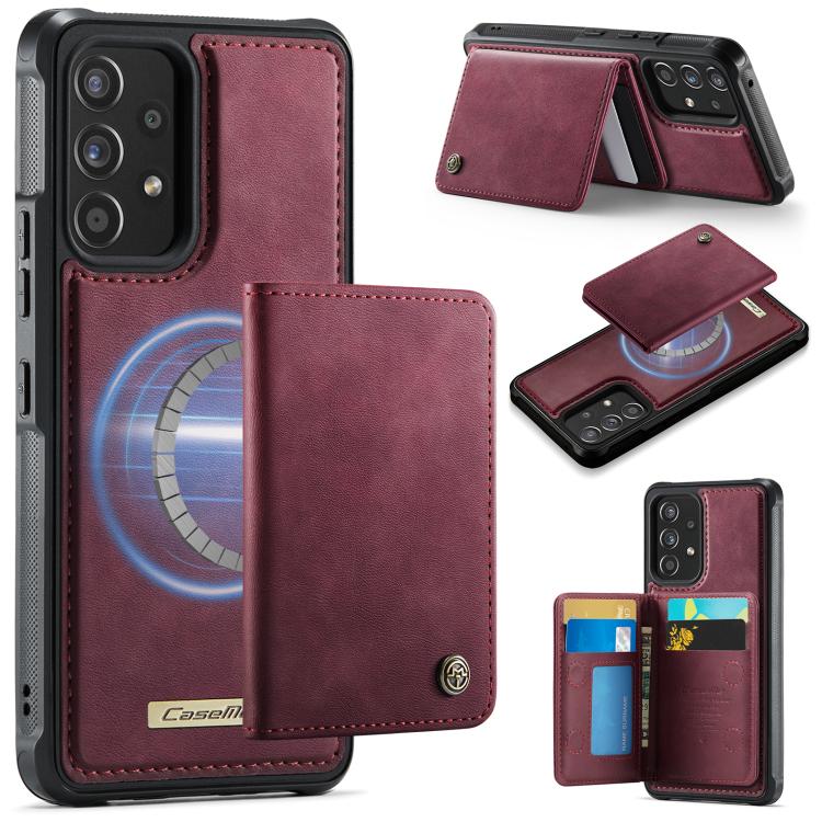 CaseMe Me80 Magnetic RFID Wallet Phone Case For Samsung Galaxy S24 FE 5G, Detachable Multi Card Slot Kickstand Anti-Theft Cover