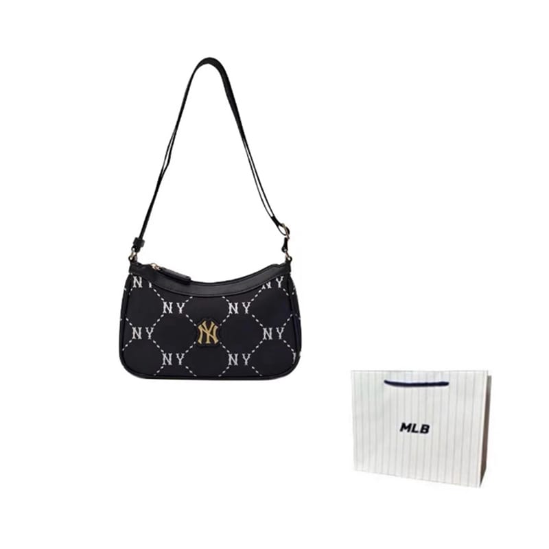 MLB Leather Crossbody Bag, Shoulder Bag Regular Women's Black 7ACRMD15N-50BKS